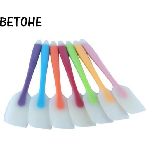 BETOHE 5pcs Colorful Silicone Spatula Spoon Baking & Pastry Spatulas Scraper Mixer Dough Butter Ice Cream Scoop Color random