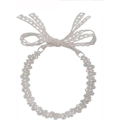 Elegant Pearl Bridal Lace Necklace Jewelry Drop Wedding Jewelry for Women Gifts Friendship Necklace Best Friends Birthday Gift