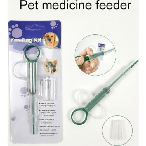 2pcs Pet Dog Cat Capsule Tablet Pill Gun Popper Piller Pusher Medication Pet Feeder Feeding Rod Hot Pet Accessories