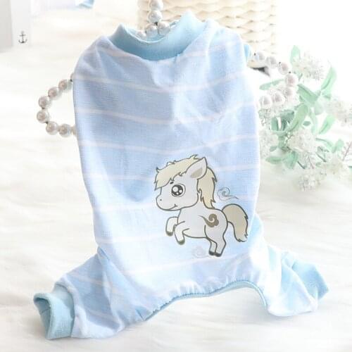 Summer Dog Clothes Shirt Pony Four-legged Home Pajamas Pomeranian Yorkshire Shih Tzu Poodle Bichon Schnauzer Pet Puppy Clothing