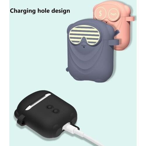 Cartoon Cute Silicone Wireless Earphone Case Protective Cover for AirPods 1 2 Cartoon Dust-proof Anti-Scratch Earphone Case