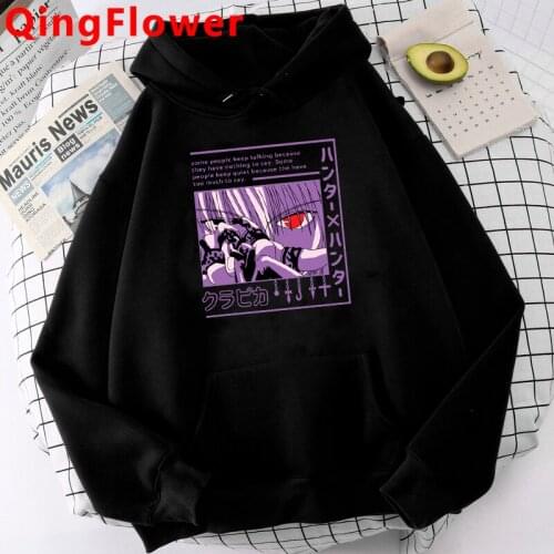 Men Hoodies Hunter X Hunter Unisex Pullovers Hoodies Sweatshirts Killua Zoldyck Devil Eye Print Anime Hoody Streetwear Tops Male