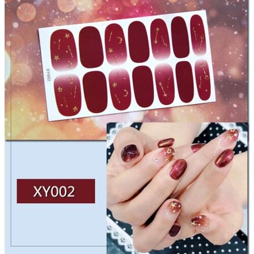 14tips/sheet Stars Nail Stickers 3D Full Cover Wraps DIY Decals Adhesive Nail Stickers Manicure for Pregnant Woman Drop Shipping