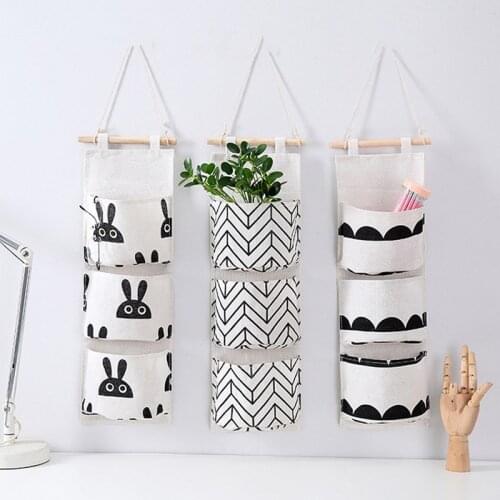 Wall Hanging Storage Bag, Over The Door Organizer, 3 Pockets Hanging Storage Bag For Home Bedroom New Style 2021