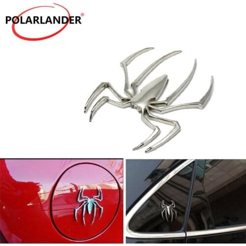 New Spider Shape 3D Sticker Silver Stickers Creative Car Pattern For all car Animal Pattern Cool-Spider-Sticker Car Sticker
