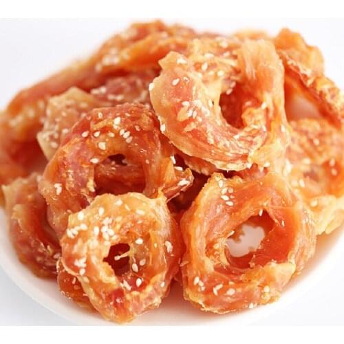 New Arrival Dog snacks Chicken Circle with Sesame Dogs Food for small medium large dogs Healthy Training reward free shipping