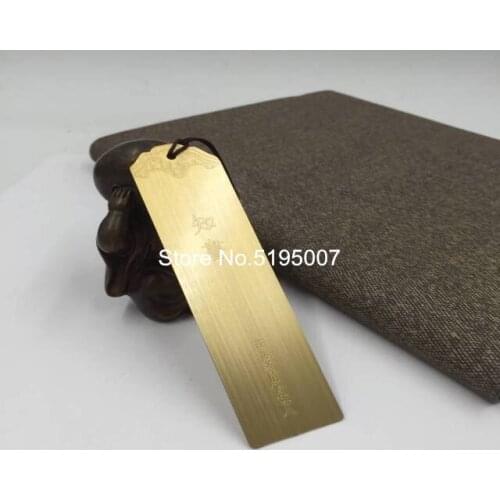 Personalized custom stainless steel gold metal bookmark high quality cheap
