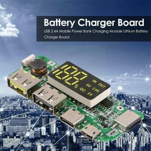 Battery Charger Board Digital Display Charging Module Module Circuit Bank 18650 Charging Lithium Mobile Board Battery Power U6Y5