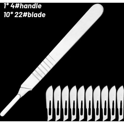 11Pcs/set Carbon Steel Utility Blade Scalpel Blade DIY Cutting Hand Tools 10 12 15 20 22 24 Handel Scalpel Engraving Knive