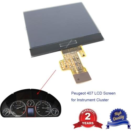 Instrument Cluster Dashboard LCD Display Screen Replacement for Peugeot 407 407SW HDI Couple LCD display Repair