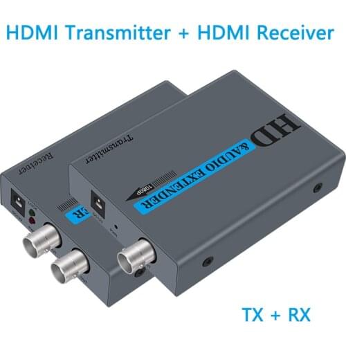 Wiistar HDMI Extender Over Coax Single RG6/RG7/RG11 Coaxial Cable Support 1080P up to 500m/1640ft HDMI Transmitter and Receiver