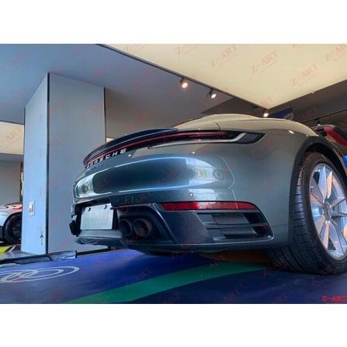 Z-ART 911 carbon fiber rear flap for 992 carbon fiber rear bumper trim for 992 carbon fiber rear splitter wind splitter