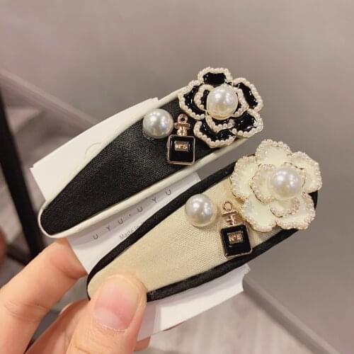 Adult Women Camellia Pearl Barrettes Hairpins Hair Clips Fashion Korean Lady Girl Head Wear Accessories-AS-W20
