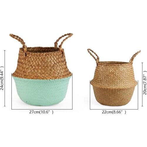 1 Set of Decorative Baskets Set Macrame Rattan Wicker Storage Basket Eco-Friendly Panier Osier Por Casa Home Garden Dropshipping