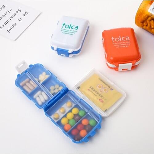 1 Pcs 7 Days Pill Case Folding Medicine Organizer Weekly Tablet Storage Box Portable Drug Holder Dispenser Splitters for Travel