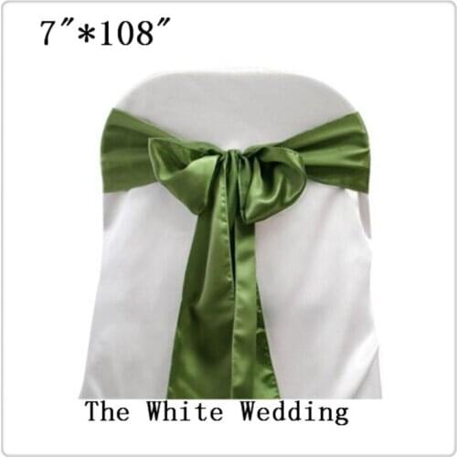 100 wholesale chair bows willow green chair sash china free shipping 7'' x108