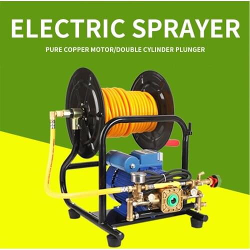 220V Household Four-stroke Electric Coiled Sprayer 1100W New Style Garden Greenhouse Rice Agricultural Portable Spray Machine