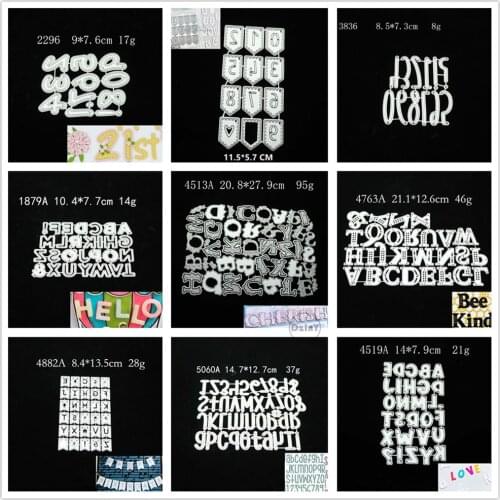29 Styles) 26 English Letters Metal Cutting Dies DIY Scrapbooking Paper Photo Album Crafts Mould Cards Punch Bottle Stencils