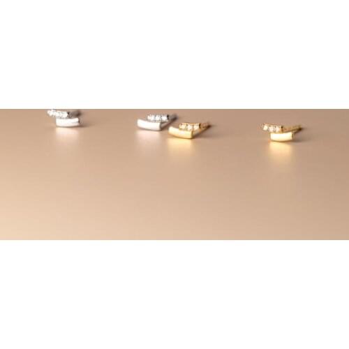 6mm*3mm Small Real. 925 Sterling Silver CZ Set Double Rows Stick Bar Ear Stud Earrings Ear-Bone Jewelry C-G9429