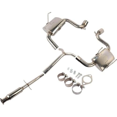 AP03 SS Dual 3" Tip Muffler Catback Exhaust System Downpipe for 02-06 Mini Cooper/S 1.6L l4