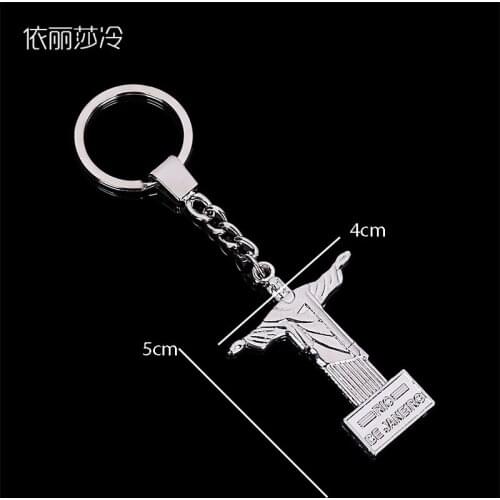 Brazil Jesus Cruz Key Chain Brazil Jesus Cross Key Chain, Catholic Virgin Mary and Jesus Key Chain Jewelry Gift