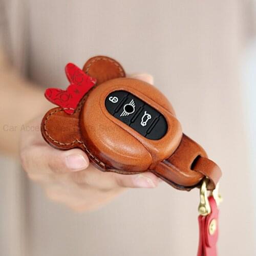 Car Key Case Keychain Holder Smart Remote Fobs Protector Cover Lovely Shell For BMW Mini Cooper F54 F55 F56 F57 F60 Cute Gift