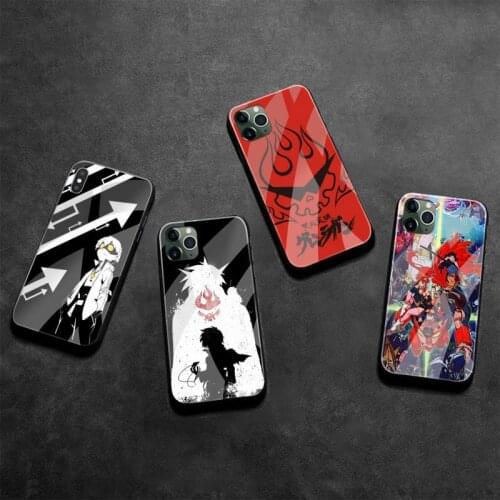 Tengen Toppa Gurren Lagann Phone Case Tempered Glass For iPhone 12 Pro Max Mini 11 Pro XR XS MAX 8 X 7 6S 6 Plus SE 2020 cover