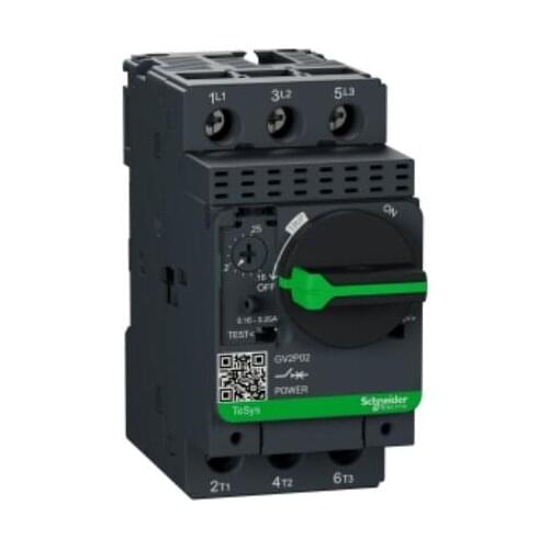 GV2-P20 GV2P20 Motor circuit breaker, TeSys GV2, 3P, 13-18 A, thermal magnetic, screw clamp terminals