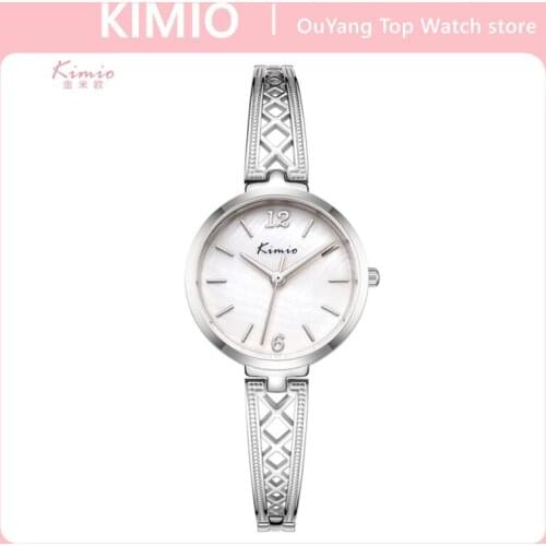 KIMIO Quartz Designer Brand Luxury Women Watch Rosegold Hollow Bracelet Fashion Casual Dress Female Wristwatch Dropshipping 2020