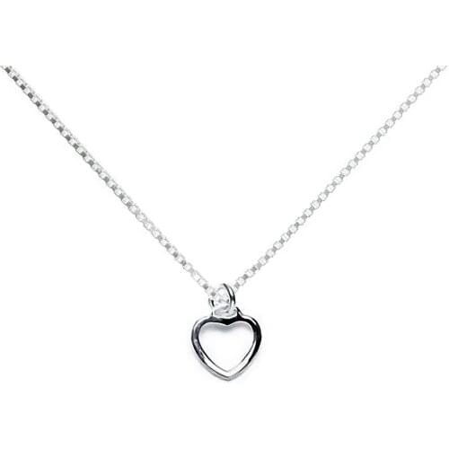 Heart Pendant in 925 silver. Comfortable jewel for daily use. Adjustable in various sizes