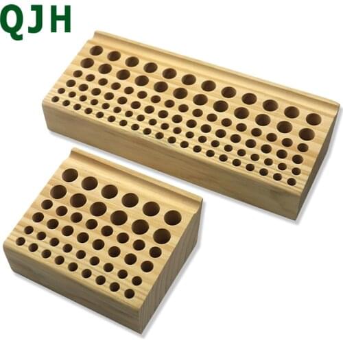 46/98 hole pine wood leather engraving printing punching tool storage multi-function bracket leather tool holder storage tool