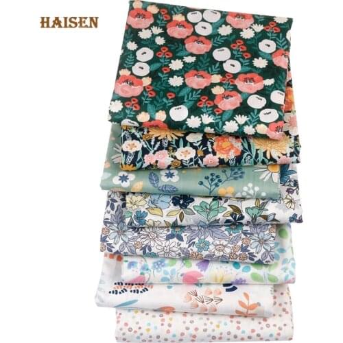 8pcs/lot,Small Floral Pastoral Flowers Patchwork Cloth Set,Cotton Twill Fabric,For Handmade DIY Sewing&Quilting Textile Material