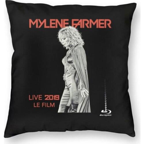 Mylene Farmer Cushion Cover Double Side Print French Singer Floor Pillow Case for Living Room Cool Pillowcase Home Decoration