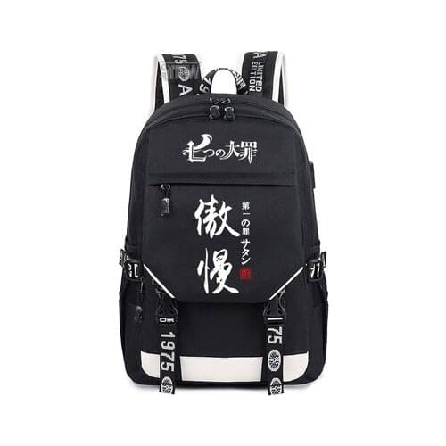 2020 New The Seven Deadly Sins Backpack schoolbag Anime Student oxford high-capacity Bag unisex