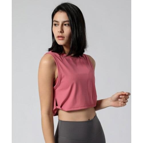 2021 New Women Yoga Tops Loose Navel Shock proof Bra Push Up Solid Color Sexy Sports Wear Outdoor Exercise Vest Chest Padded