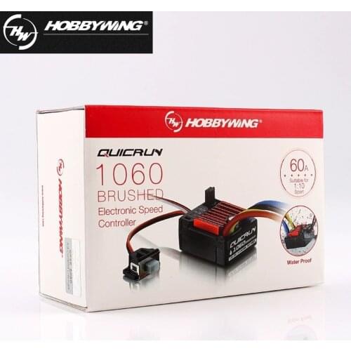 Original HobbyWing QuicRun 1060 60A Brushed Electronic Speed Controller ESC For 1:10 RC Car Waterproof For RC Car