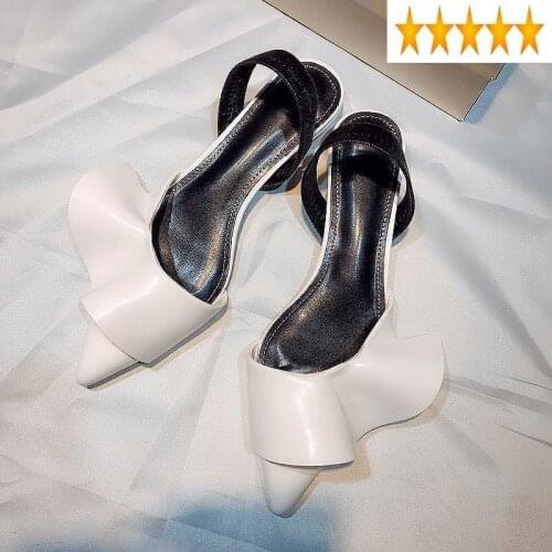 Pointed 2021 Ladies Summer Elegant Toe Ruffles Sandals Designer Low Heels Comfortable Shoes Strap Sandalia Feminina Loafers