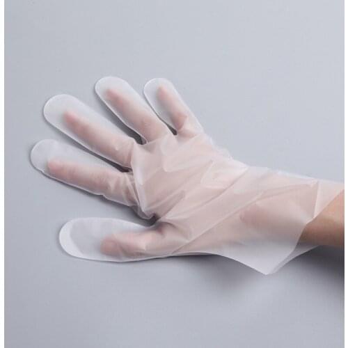 Plastic Gloves Disposable TPE Gloves Latex Free Loose-Fitting Large Small Waterproof Durable for Food Prep Kitchen Cooking Clear