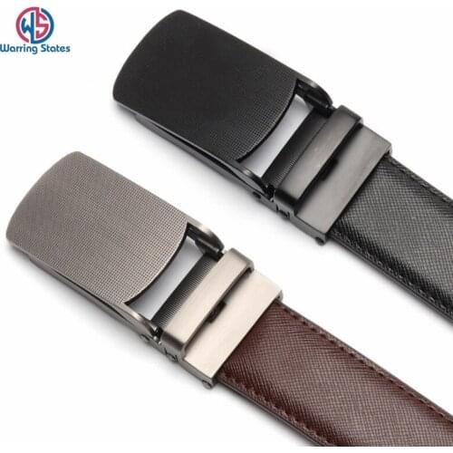 [Warring States] Famous Brand Belt High Quality Genuine Leather Belts for Men, Automatic Alloy Buckle for Men Gifts for Men