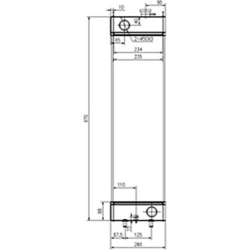 Radiator 22B-03-21411 Fit for Komatsu Excavator PC118MR-8 PC138US-8 PC138USLC-8