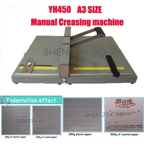 Manual paper Creasing machine A3 indentation machine paper folding machine photo greeting paper folding greeting cards YH450