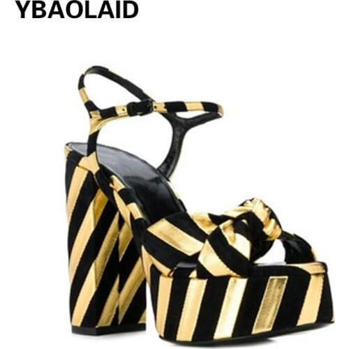 Fish Head Super High Heel Rubber Sole Women Sandals PU Leather Bow Knot Thick Heel Waterproof Platform Fashion Sandals