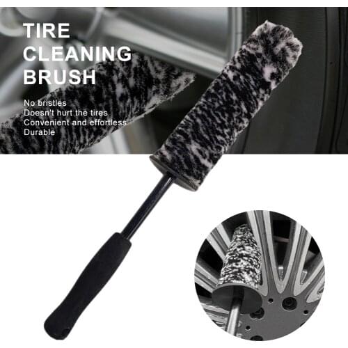 Car Clean Microfiber Wheel Brush Non-slip Handle Car Cleaning Kit Rim Spoke Wheel Wash Detailing Brush Automotive Cleaning Brush