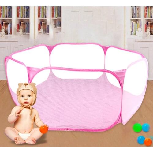 Foldable Kids Ocean Ball Pit Pool Game Tent Children Pets Fence Cage Pet Supply Cartoon Folding Indoor Ball Pool Fence