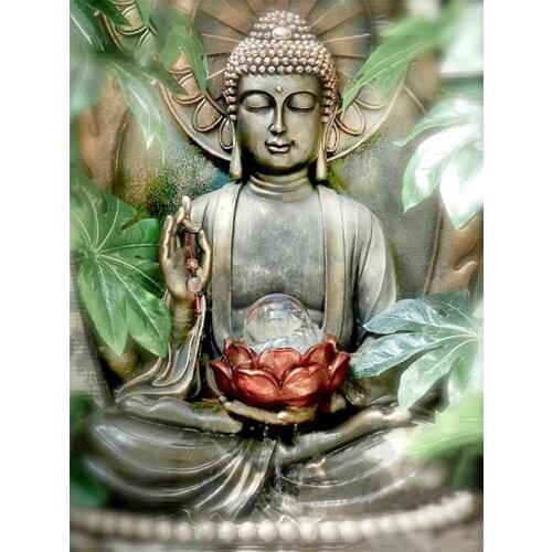 Buddha Statue Diamond Painting Portrait Religion Round Full Drill Nouveaute DIY 5D Mosaic Embroidery Cross Stitch Home Decor