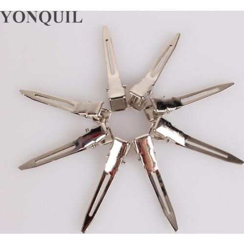 Girls Of Single Prong Alligator Clip Silver Metal Hair Clips /DIY Hair Accessories For Show Wholesale 1 3/4Inches 200 Pieces/Pkg