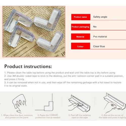4pcs Silicone Children Baby Safety Protector Furniture Corner Guards Table Protection Cover Anticollision Edge Guards Home Hogar