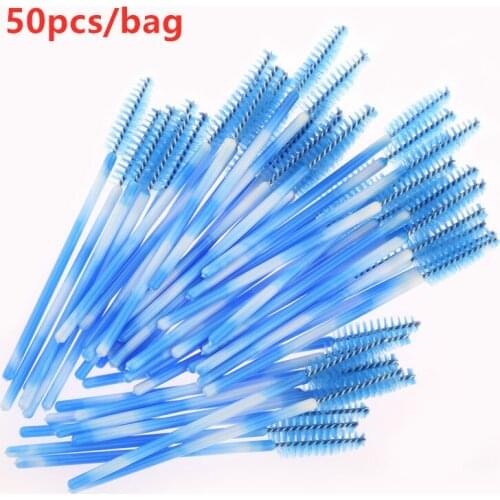 50Pcs Disposable Eyelash Brush Mascara Wands Plastic Applicator Professional Makeup Eye Brushes Eyelashes Extension