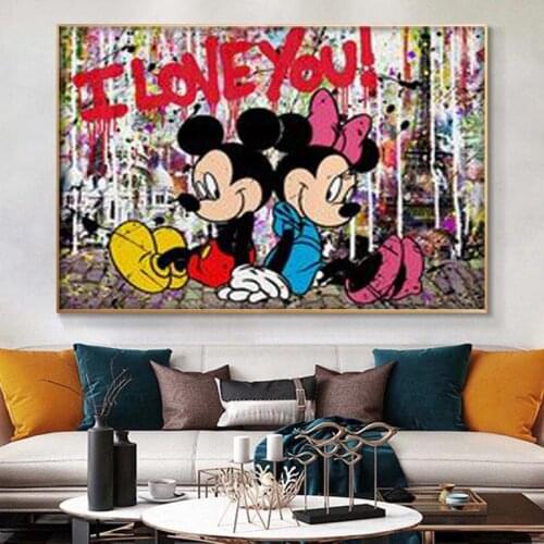 5D DIY Diamond Painting Disney Cartoon Mickey Mouse and Donald Duck Cross Stitch Kits Diamond Embroidery Home Decor Gift