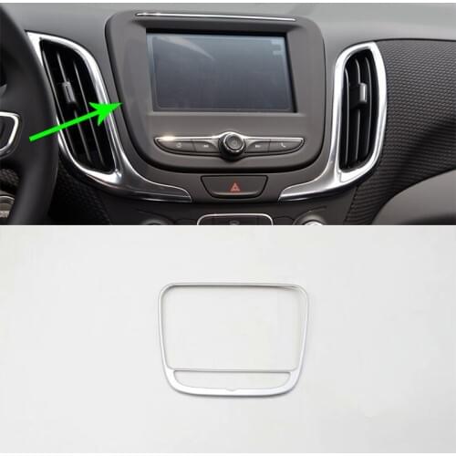 Car Accessories Interior ABS Middle And High Configuration Dashboard GPS Navigation Cover Trim For Chevrolet Equinox 2017